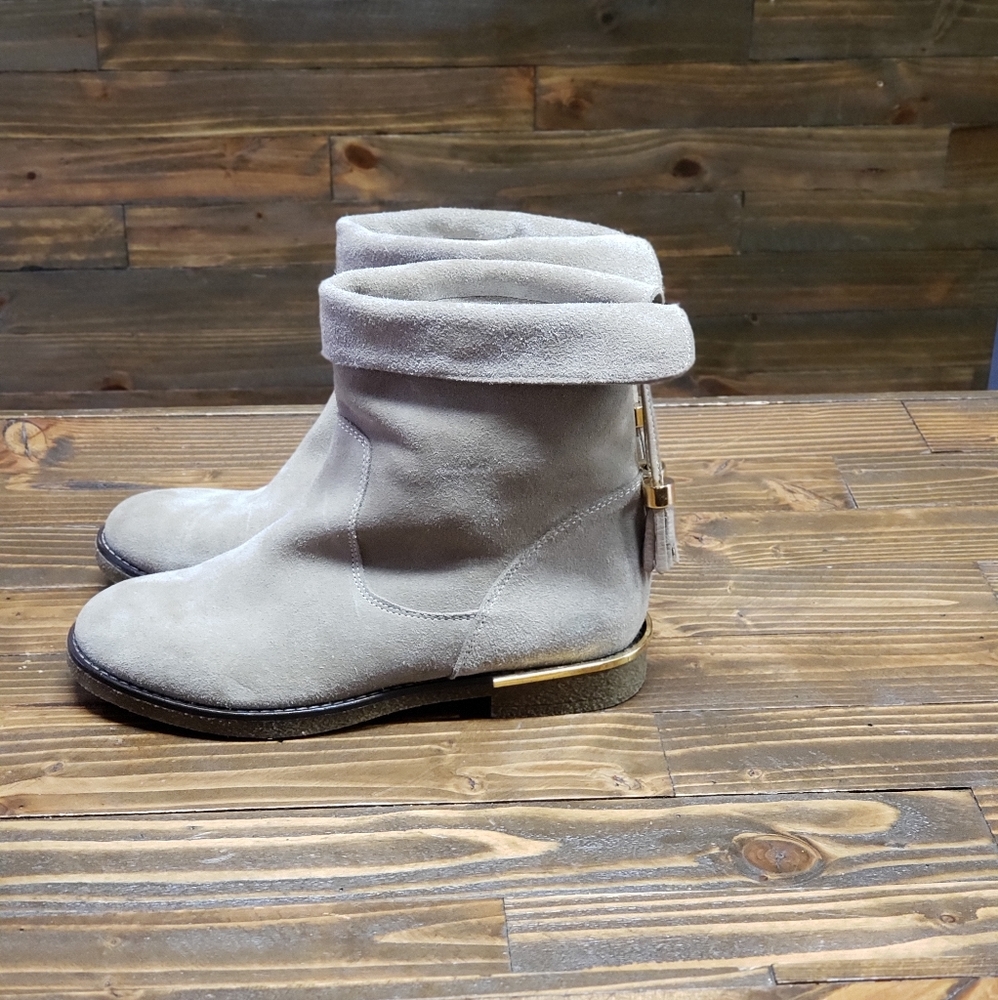 Charles David Taupe Suede Boots Size 7 - image 2